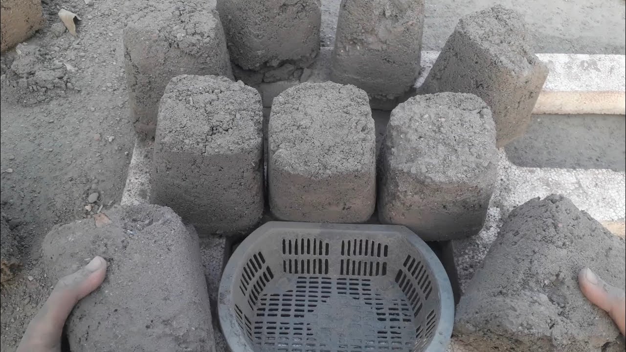 New ASMR video 💧Sand cement cups crumbling on sheet+dry floor crumbling 💦😓