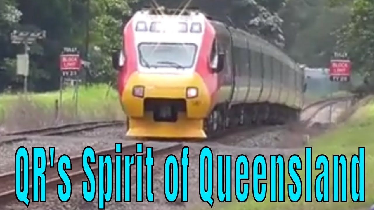 Spirit of Queensland Cairns to Brisbane Diesel Tilt Train at Tully @kartwheelkarl​ #qr #trains