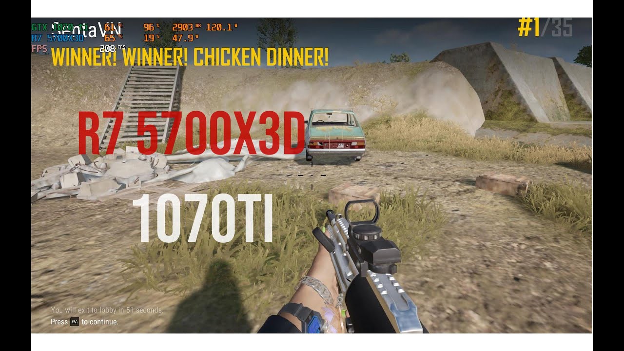Ryzen 7 5700x3d - 1070ti | PUBG | Competitive Settings 1080p