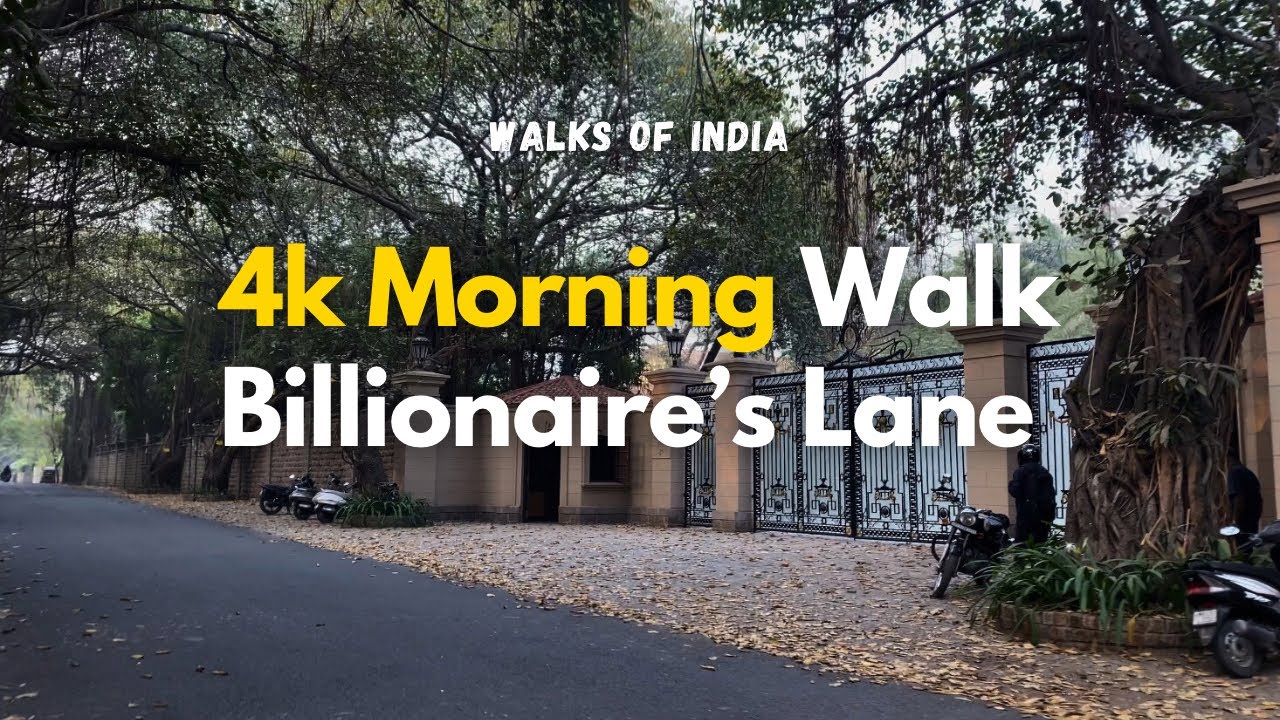 4K Morning Walk in Billionaire’s Lane, India | Peaceful Walking Tour