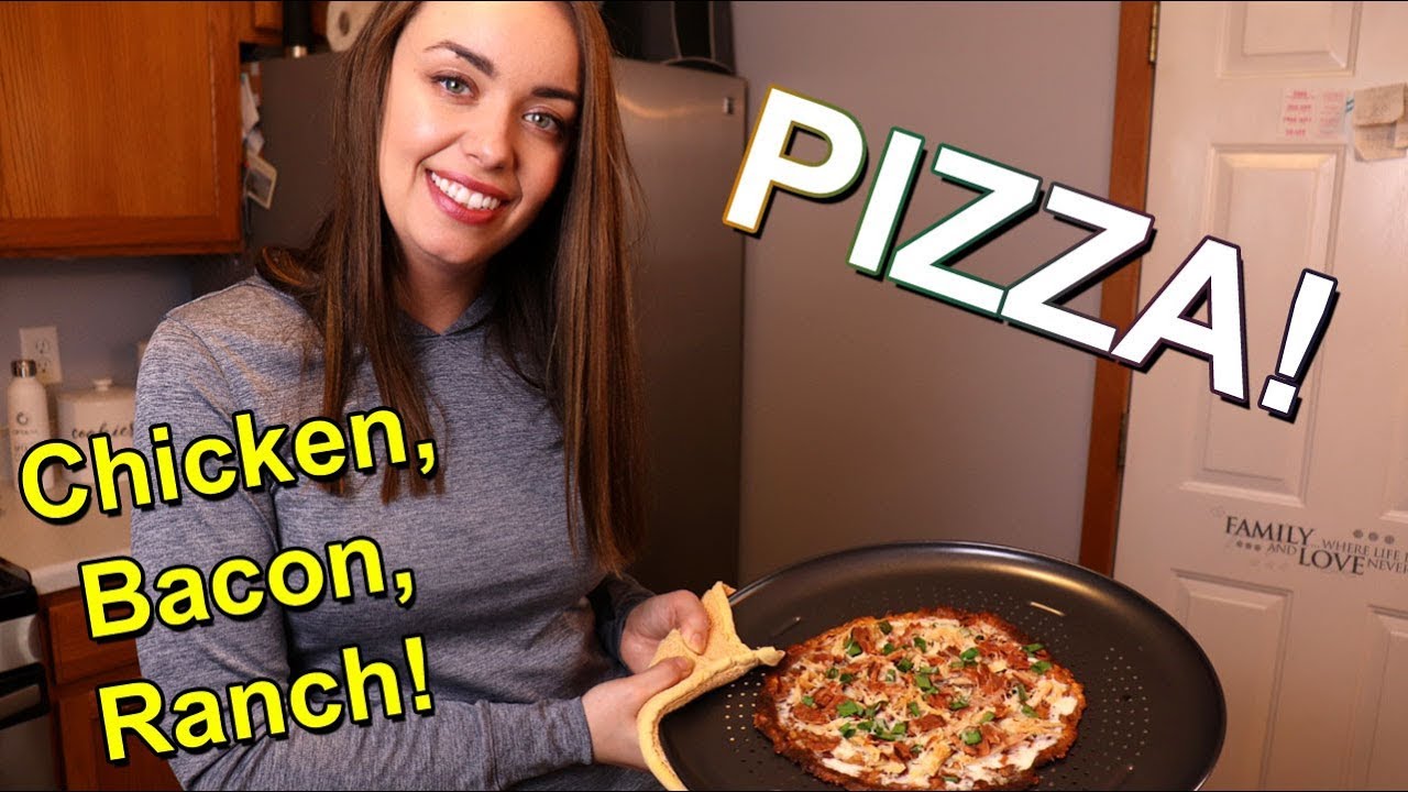 Chicken Bacon Ranch Cauliflower PIZZA! Recipe