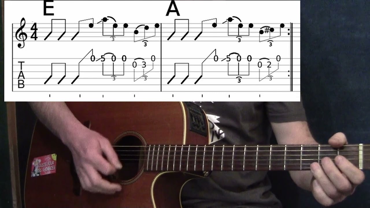 Cours de guitare blues d&eacute;butant : (15) m&eacute;lange accords + solo.