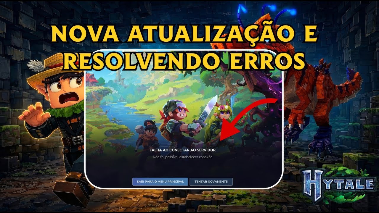 COMO BAIXAR E INSTALAR A NOVA ATUALIZAÇÃO DOS DINOSSAUROS + CORRIGINDO ERROS DE CONEXAO | HYTALE