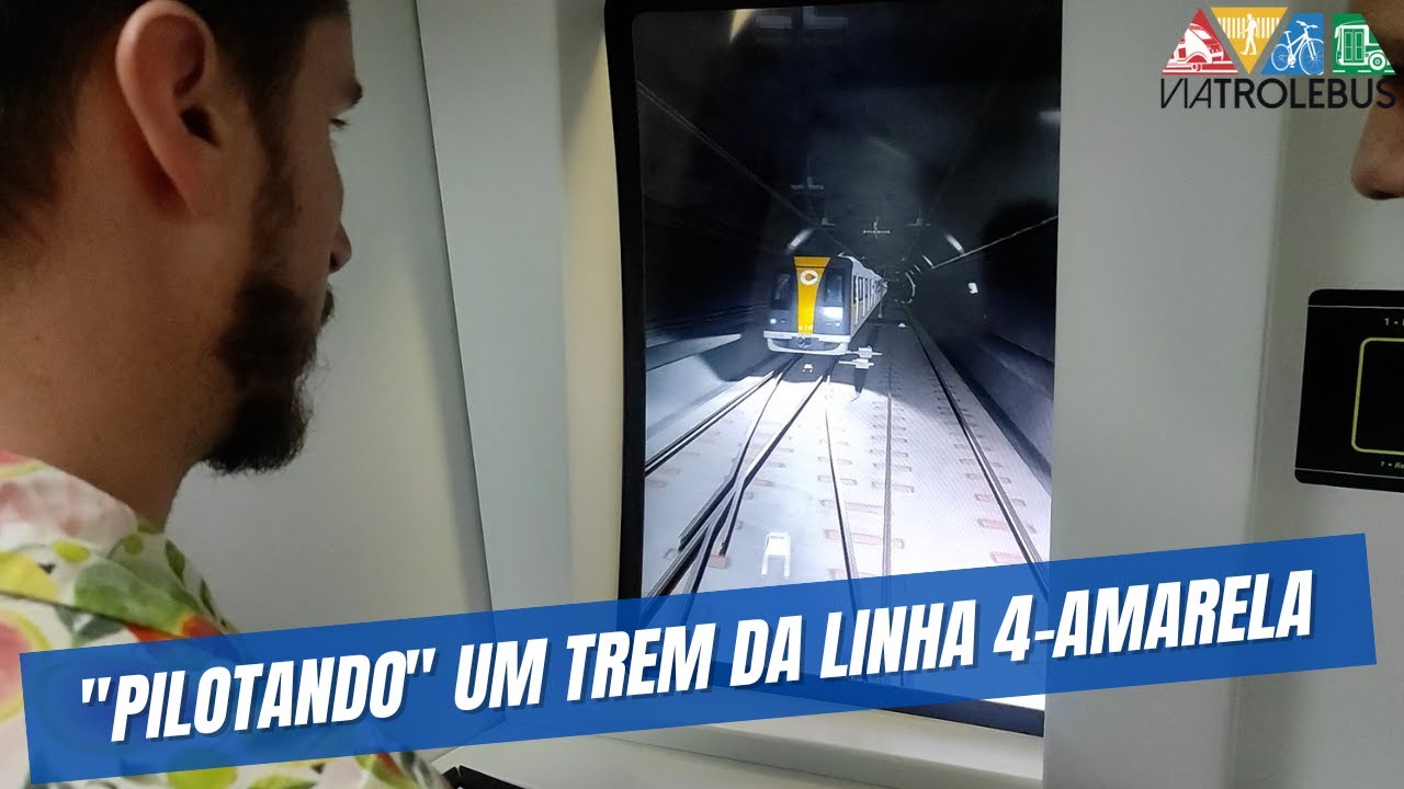 FUI CONHECER O SIMULADOR DE TRENS DA LINHA 4-AMARELA DO METRÔ