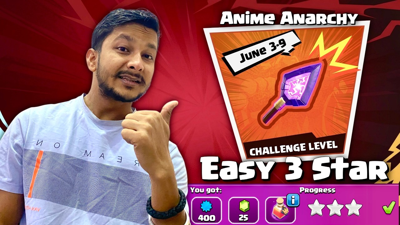 Anime Anarchy Challenge EASY 3 Star Guide 🔥 Hero Potion Reward | #clashofclans
