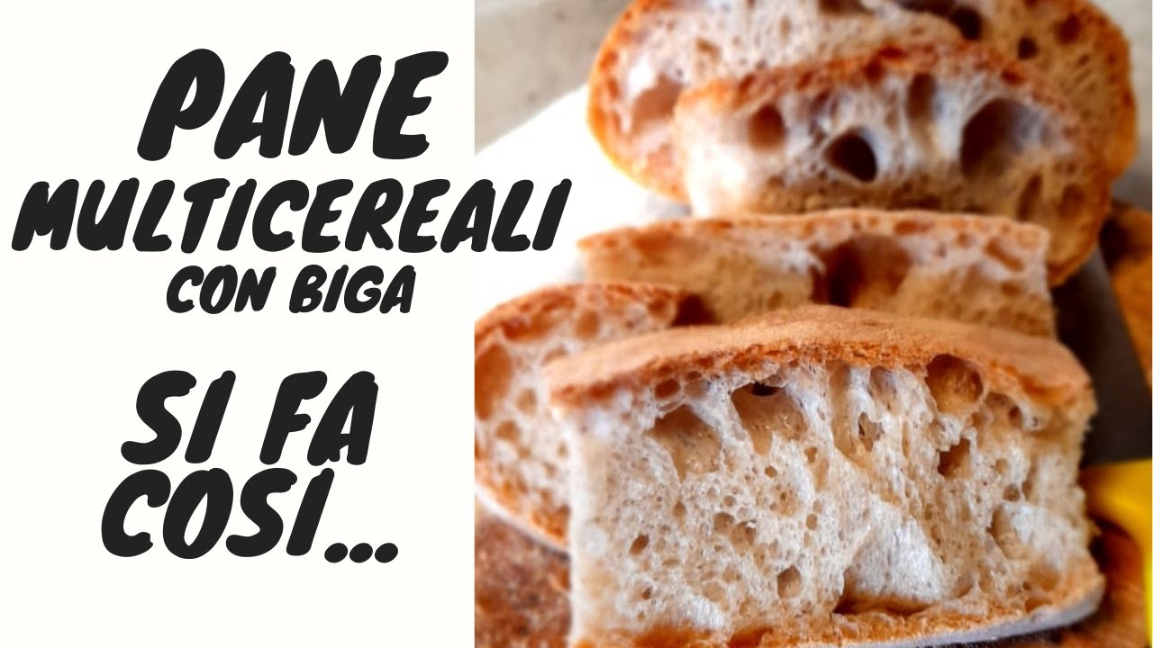 Pane multicereali con Biga e laminazione
