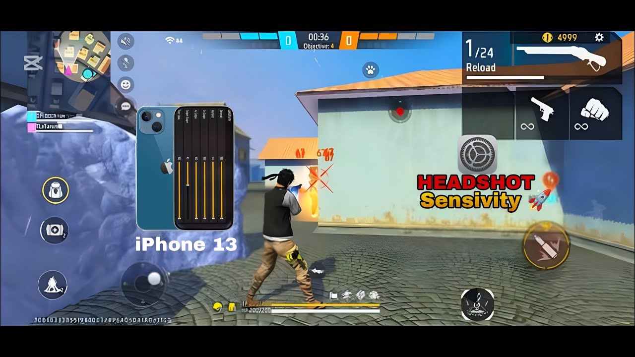 iPhone 13 free fire sensitivity setting⚙️✅ | iPhone 13 free fire headshot setting