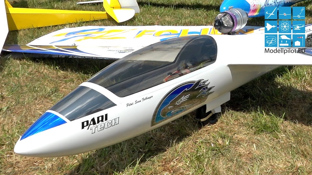 PULS PARITECH RC TURBINE GLIDER JETCAT P100 FINISH JR-FOLIENDESIGN AEROBATIC FLIGHT SVEN FELBINGER