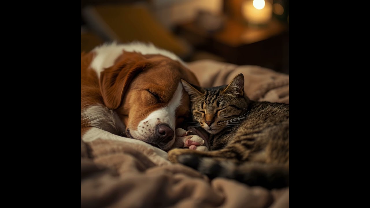 Calm Paws  Series #7 - Relaxing Night Music for Dogs and Cats / Gentle Sleep Ambient 1 Hour