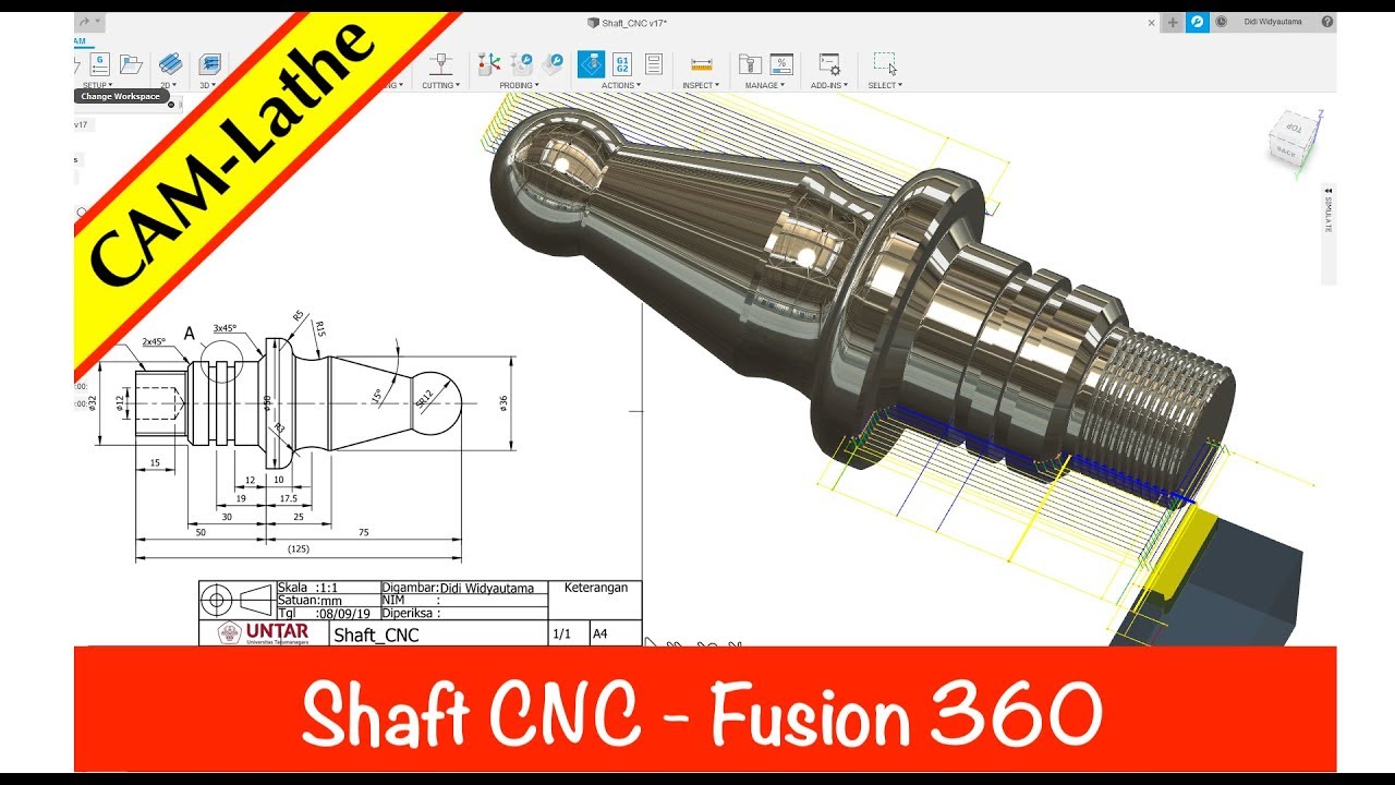 Shaft CNC - Fusion 360 CAM Tutorial