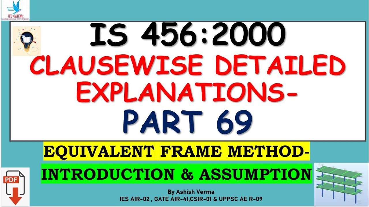 IS:456 Code Clause-wise Explanations|Equivalent Frame Method|Concepts|Part-69