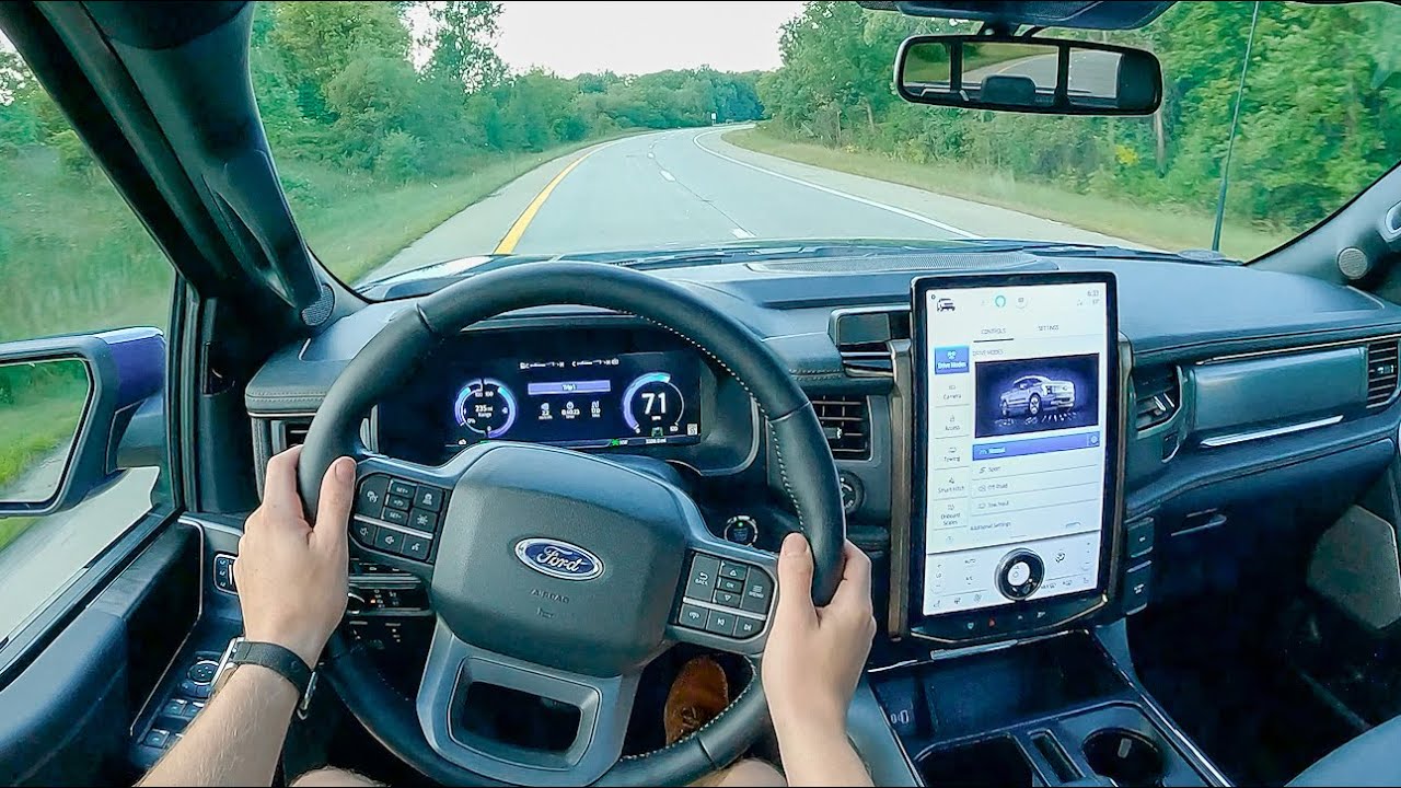 2022 Ford F-150 Lightning Lariat - POV Test Drive (Binaural Audio)