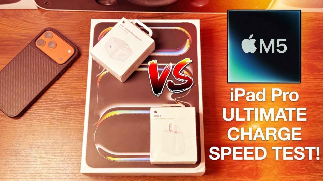 ТЕСТ СКОРОСТИ ЗАРЯДКИ M5 iPad Pro — динамический адаптер 40 Вт против 20 Вт!