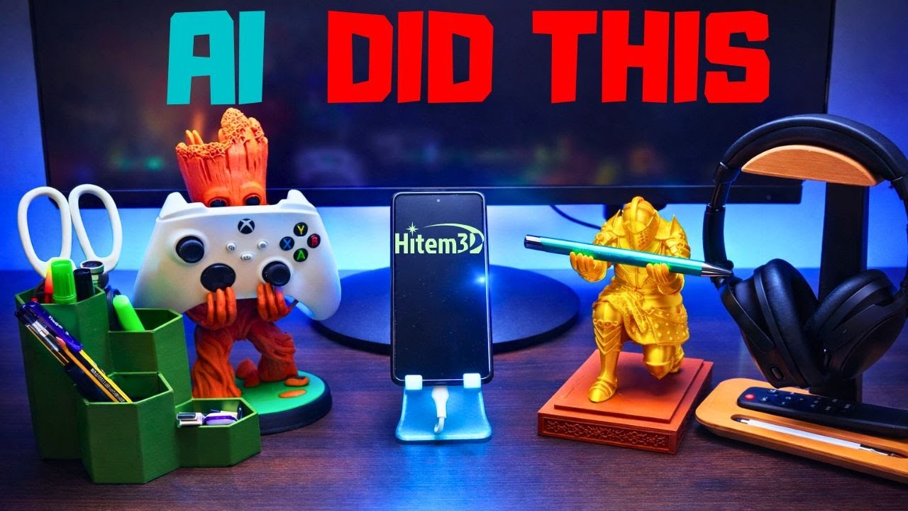 Я усовершенствовал свой рабочий стол с помощью ИИ и 3D-принтера | Hitem3D