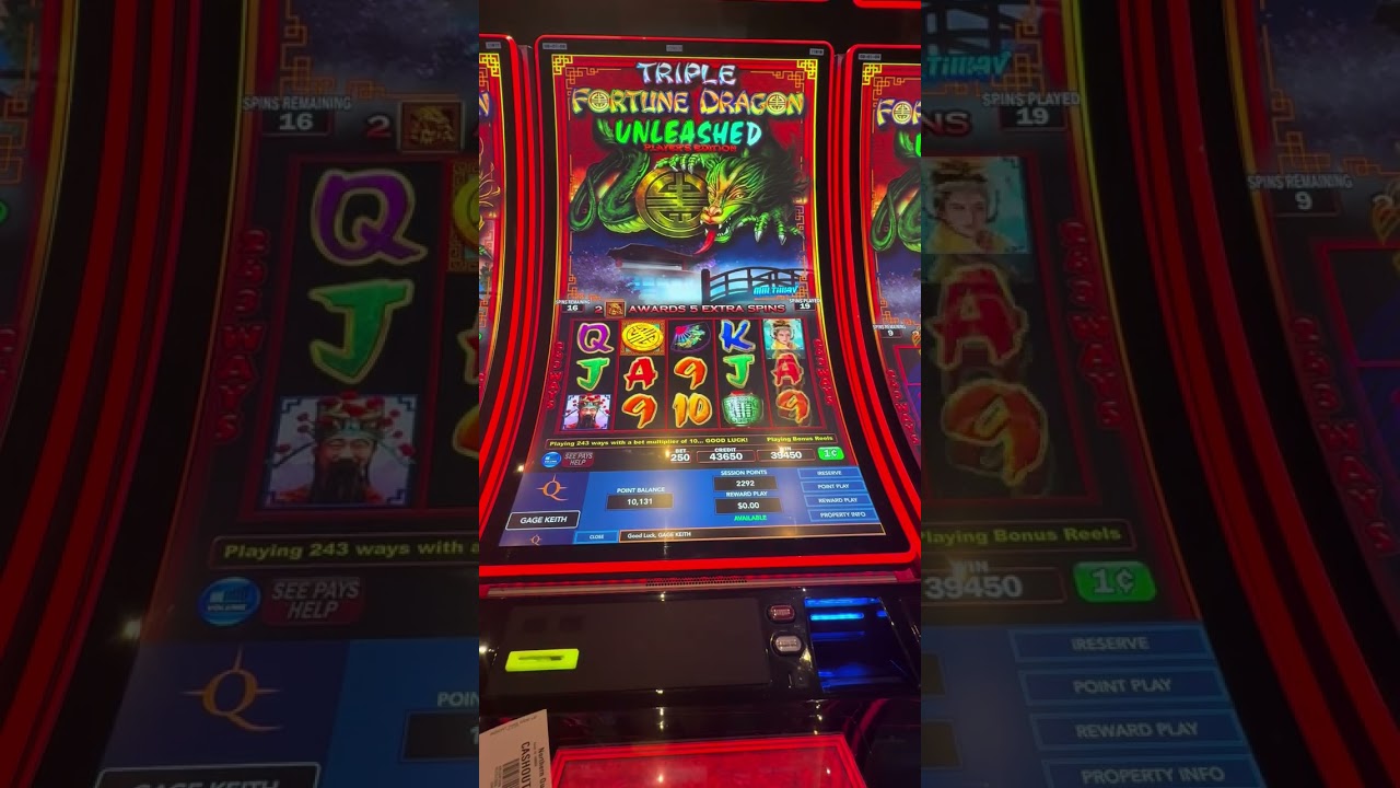 Triple Fortune Dragon Players Edition Shaker Bonus - $2.50 Bet! RED Coin! 