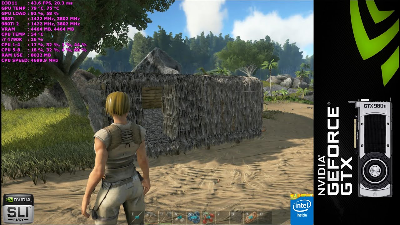 ARK Survival Evolved Epic Settings | GTX 980 Ti SLI | i7 4790K @4.7GHz