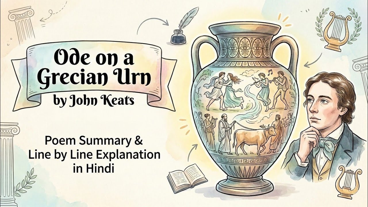 Ode on a Grecian Urn by John Keats | Poem Summary & Line by Line Explanation in Hindi