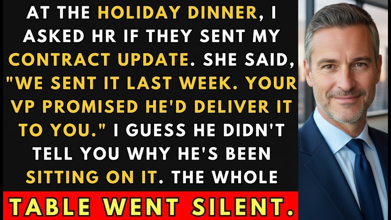 He Hid My Contract Update For Weeks — HR Found Out At The Holiday Dinner