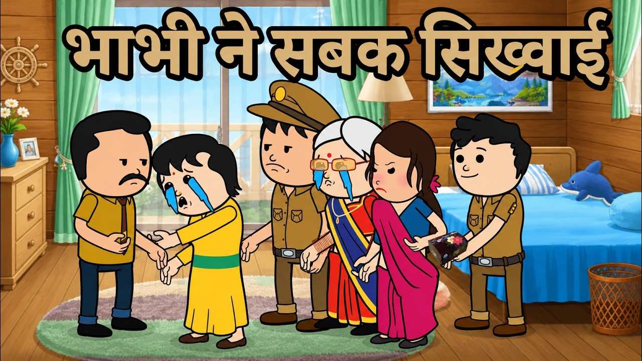 भाभी ने सबक सिखाई | 😡😭 (ghar ghar ki kahani cartoon me) moral story