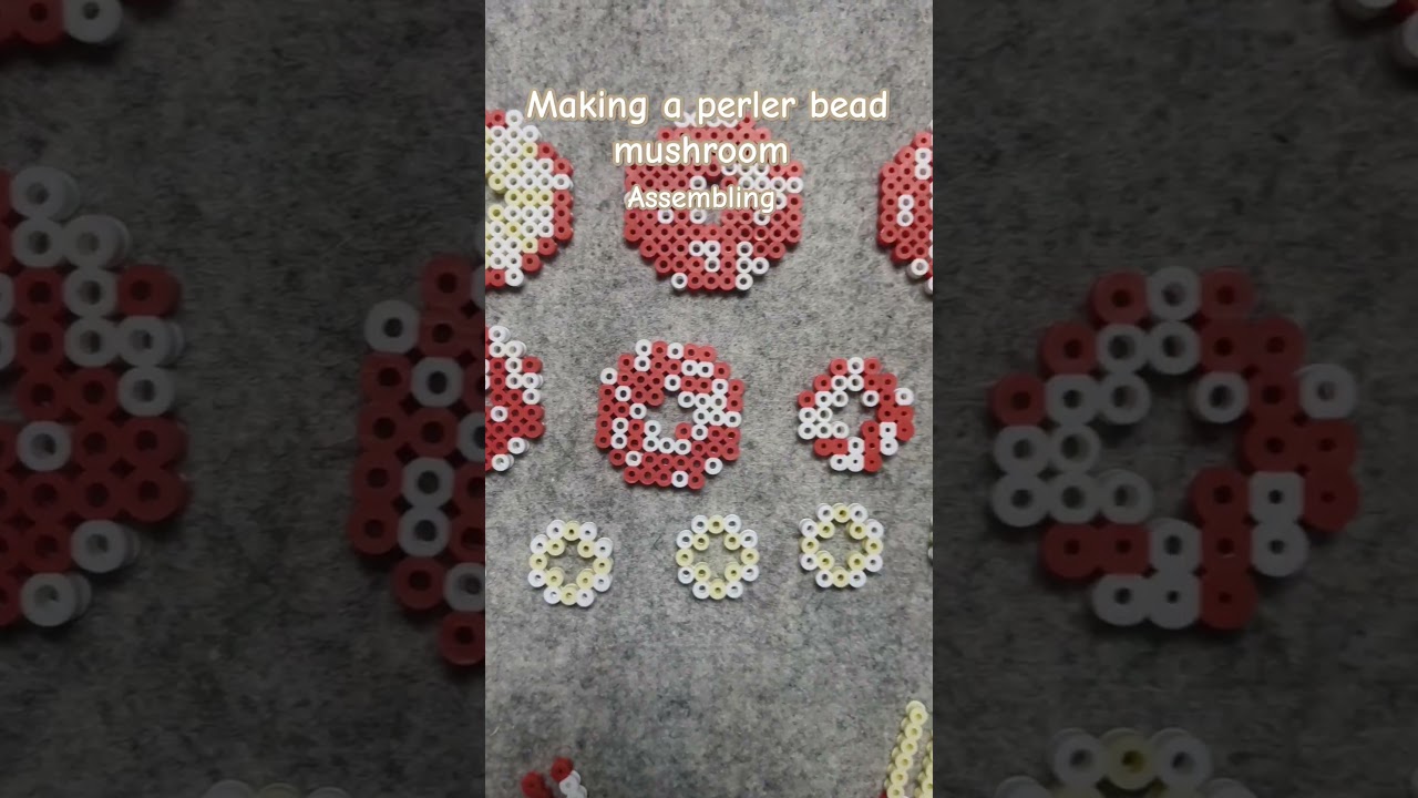 3D perler bed mushroom #perlerbead