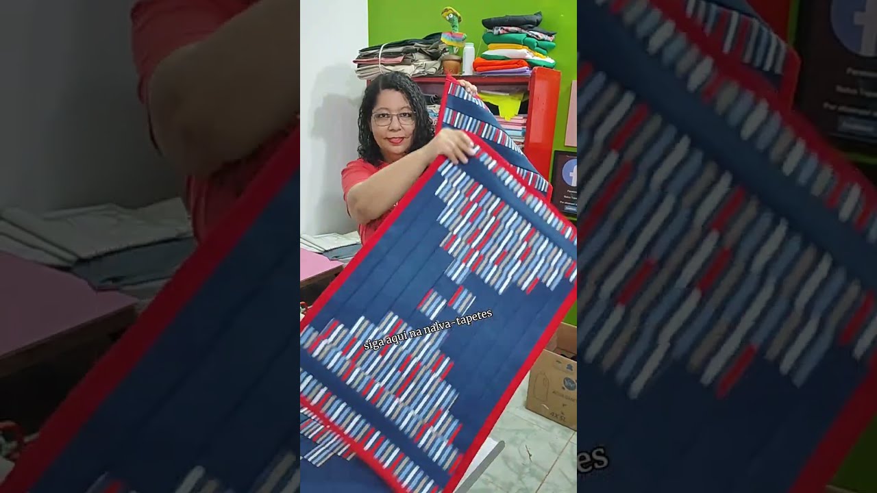 2 CORES DE FAIXA FIZ ESSE LINDO TAPETE MUITO SIMPLES E MUITO BONITO PASSO A PASSO