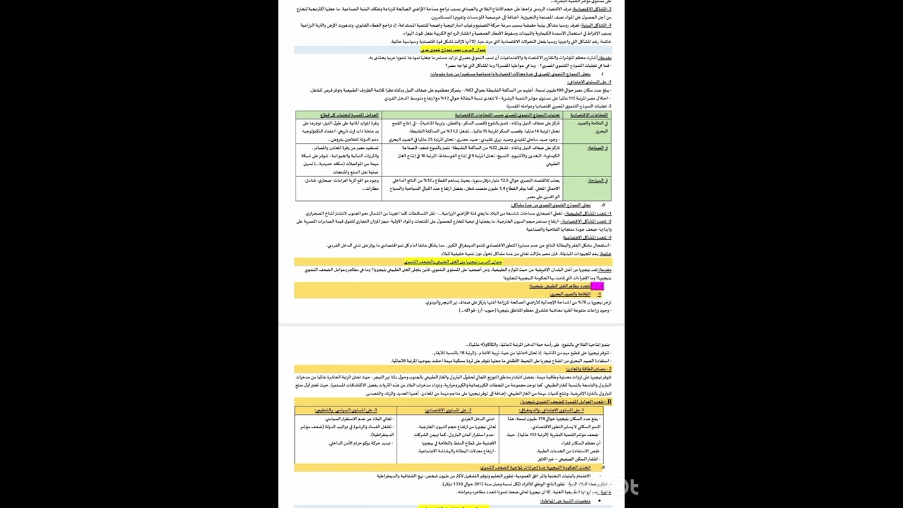 ملخصات و مصطلحات مادة الاجتماعيات الثالثة اعدادي وفق الإطار المرجعي للإمتحان الجهوي 2025