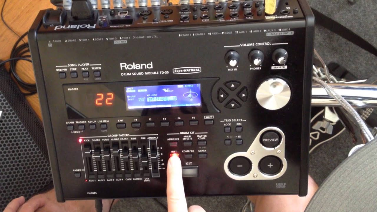 Assign Hi Hat Sound To Pad TD30