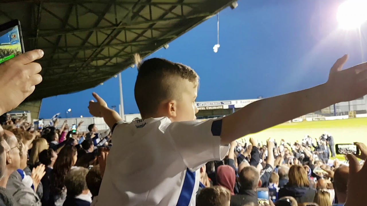 Coleraine BANNSIDERS welcome home ! Cup Final win 2018