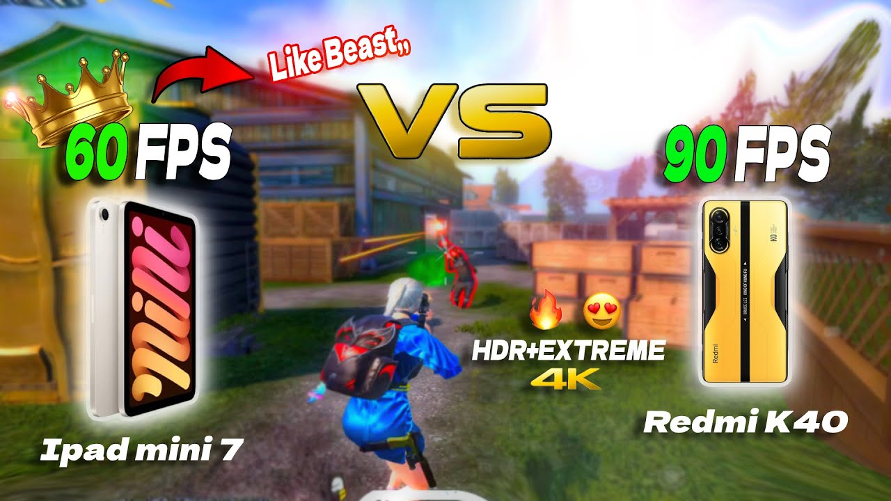 90 FPS vs 60 FPS PUBGBGMI🔥 Ipad mini 7 PUBGBGMI test & Graphics