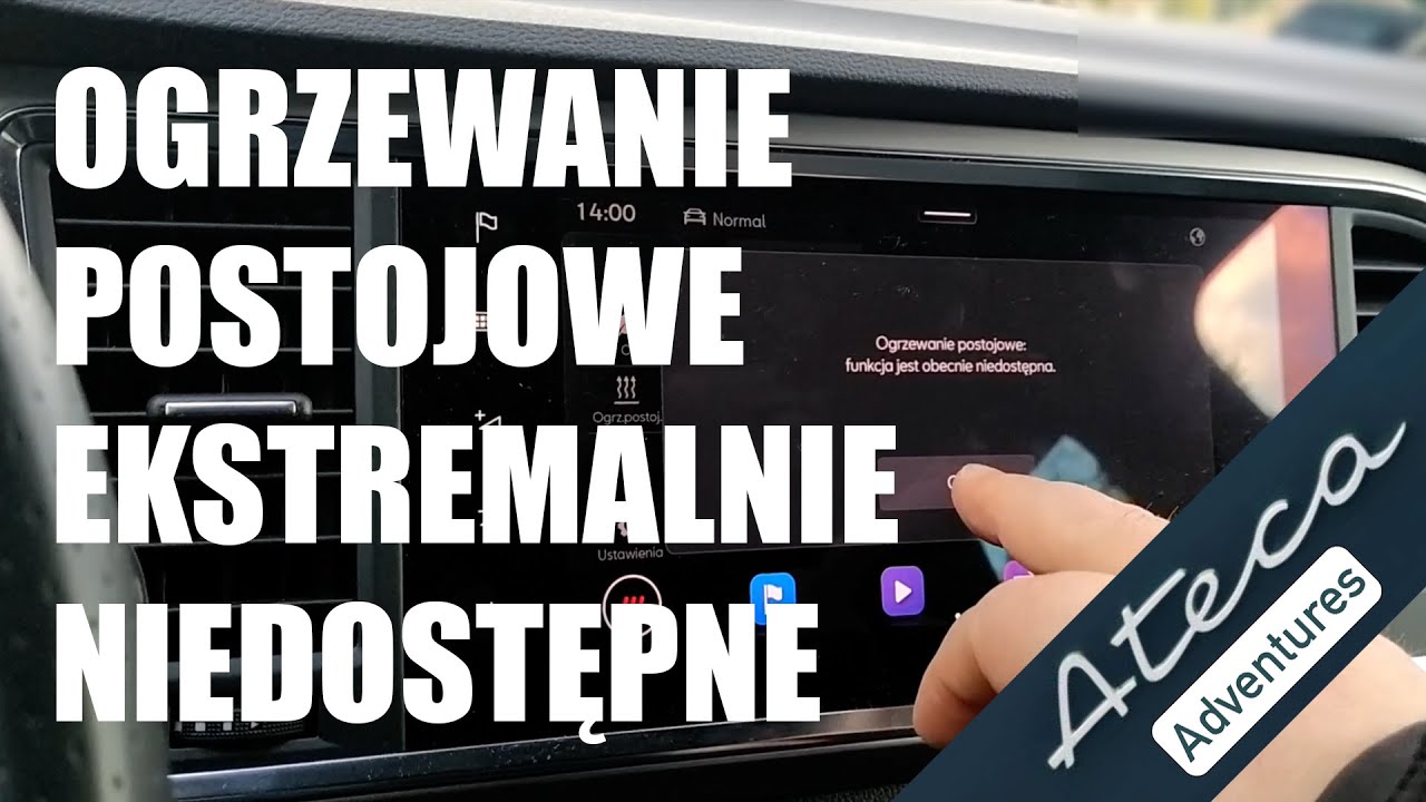 Seat Ateca, ogrzewanie postojowe - błąd oprogramowania przy pr&oacute;bie wejścia do ustawień