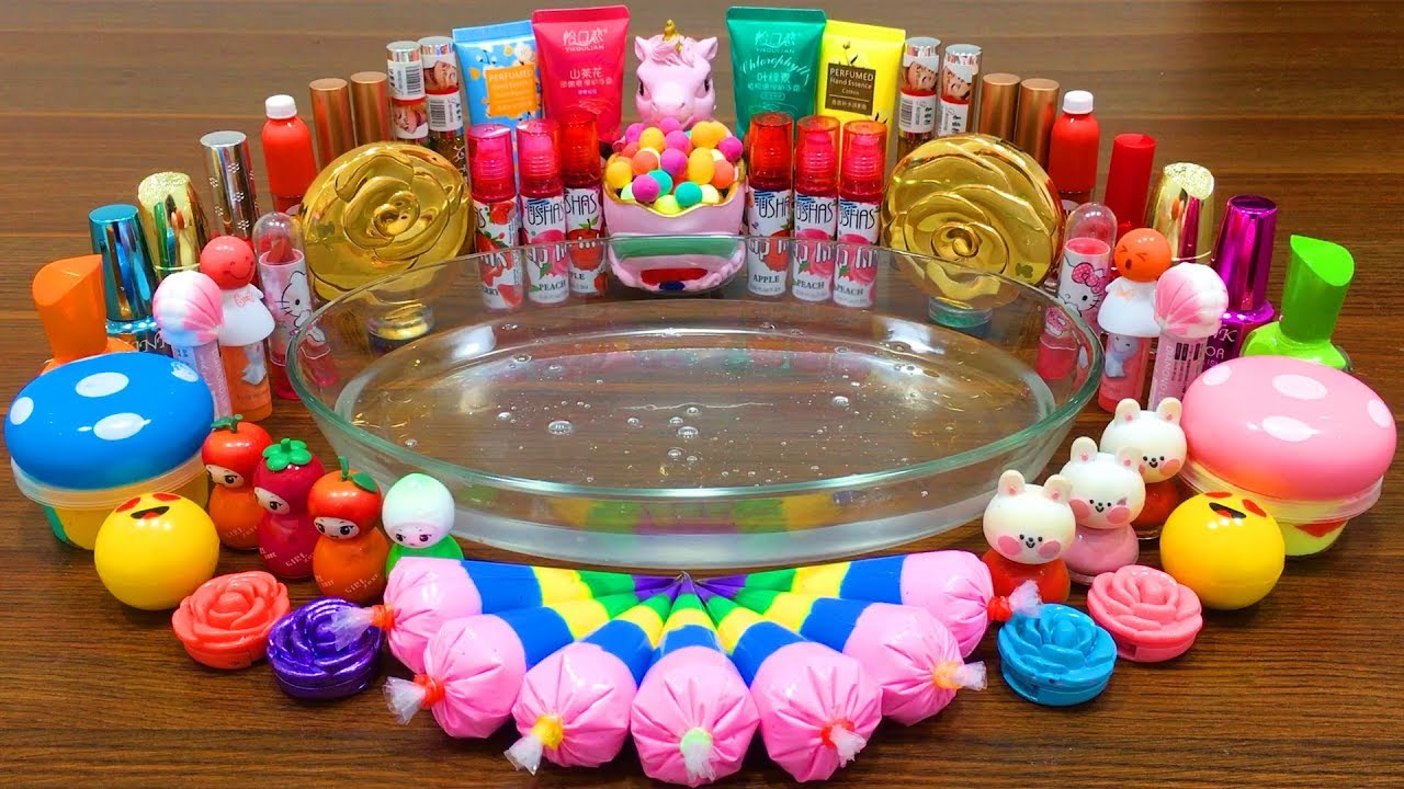 Mixing Random Things into CLAER Slime !! SlimeSmoothie | Satisfying Slime Videos #589