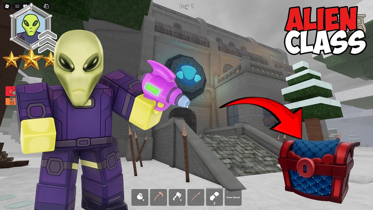 How to Complete Stronghold with Alien Class in 99 Nights in the Forest  | Roblox