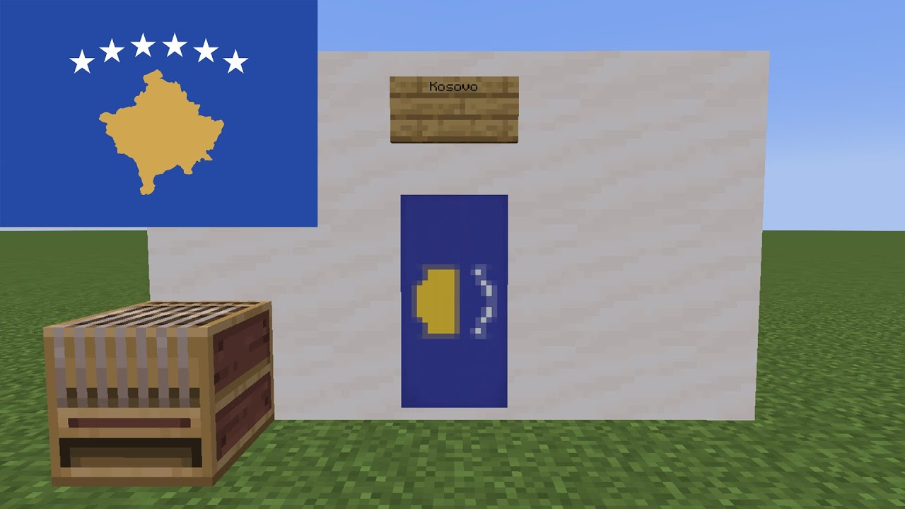 How to Make Kosovo's Flag in Minecraft