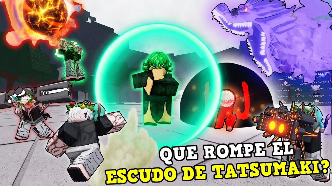 😱 ¿Que ATAQUE puede Detener el ESCUDO de TATSUMAKI? en Los Campos de Batalla Más Fuertes Roblox 💥