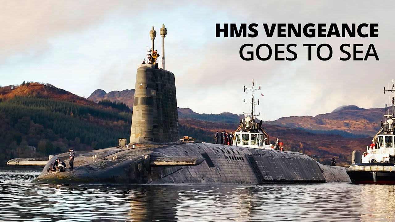 HMS Vengeance goes to sea
