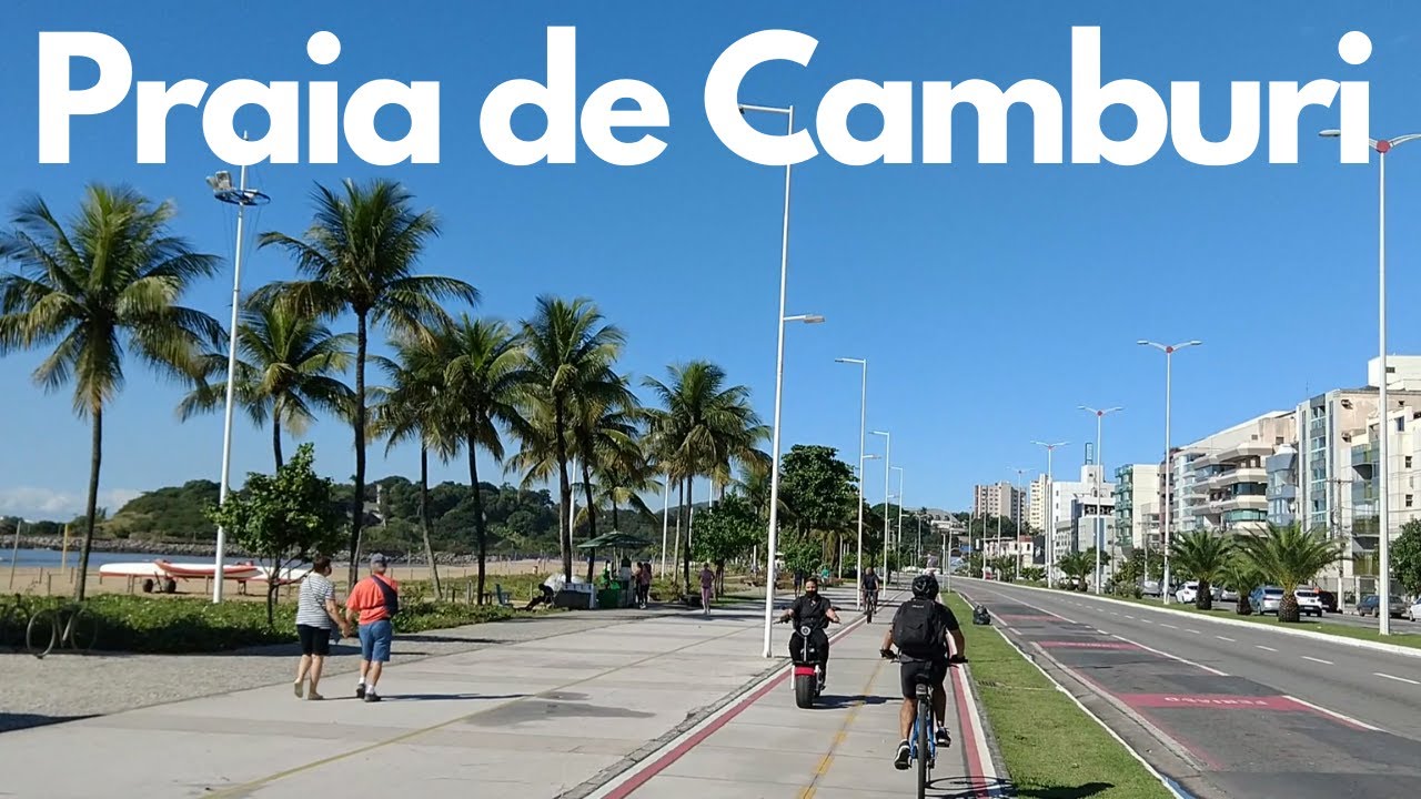 VITORIA ES BRAZIL  PRAIA DE CAMBURI, PASSEIO DE BIKE POR TODA EXTENSÃO NA ORLA