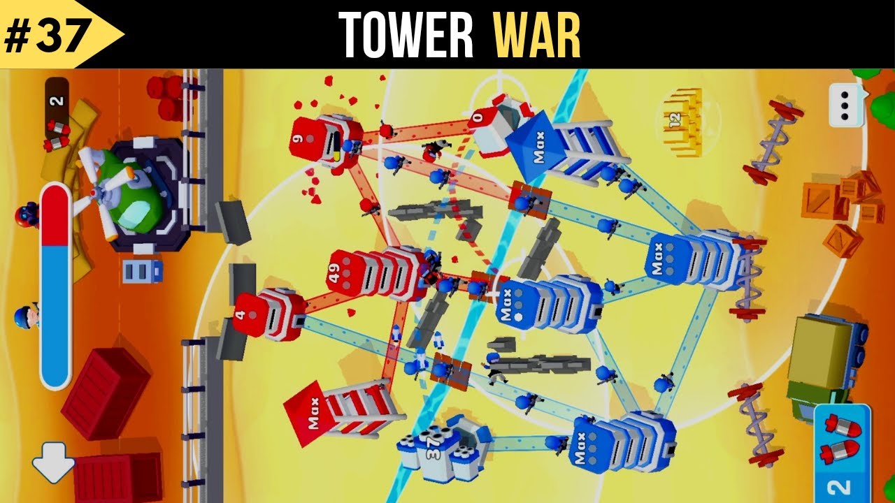 Tower war gameplay - satisfying gameplay videos - satisfying games android