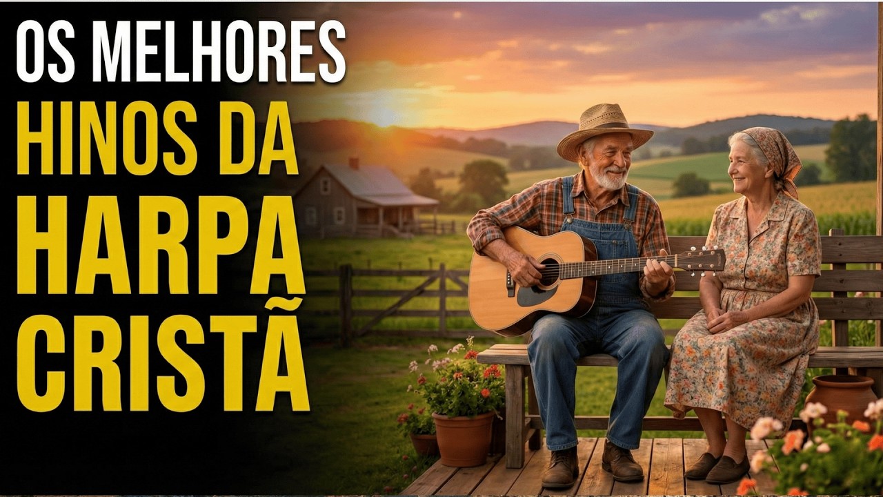 Seleção de Hinos Da Harpa Cristã – Louvor na Roça Com Letra – Hinos Antigos Com Legenda