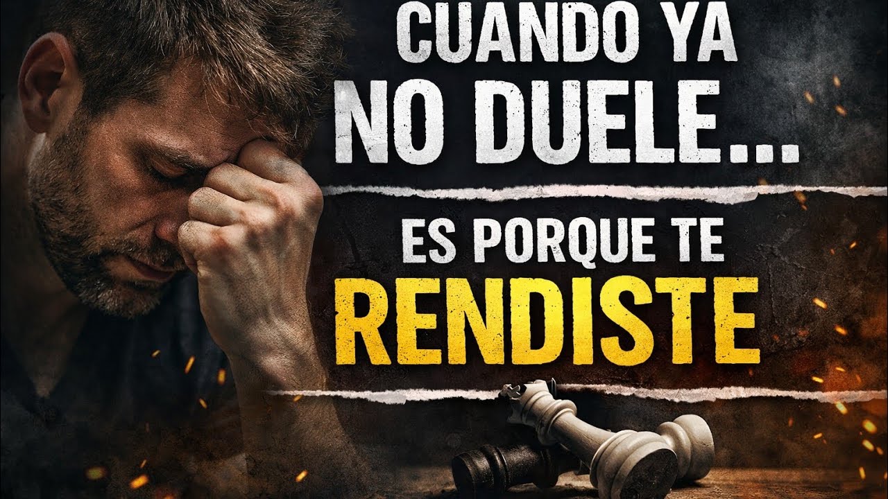 Cuando ya no duele  es porque te rendiste