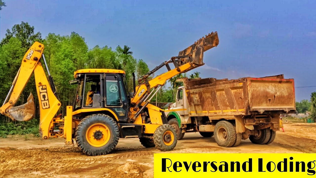 Jcb 3dx Super Loading river sand into Tata old model Dumper Truck🔥😱🔥||Asraful Official