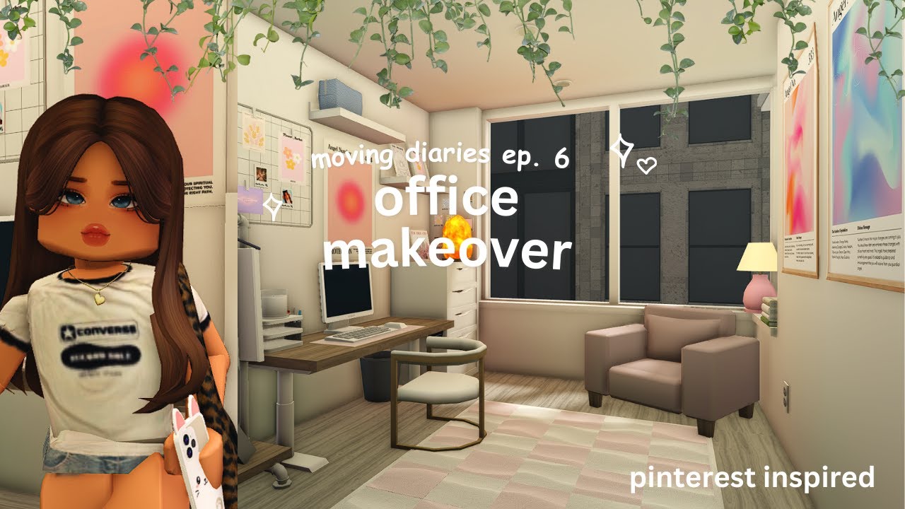 ♡ 🖥️extreme office room transformation | moving diaries ep. 6 | bloxburg roleplay ♡