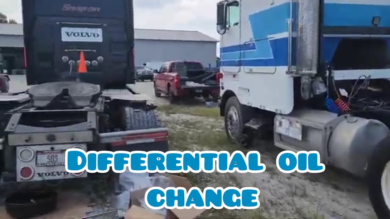 Semi Truck Differential Oil Change 