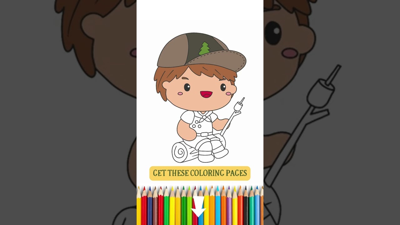 🏕️ Summer Camping Coloring for Kids (Coloring Pages in the Description)