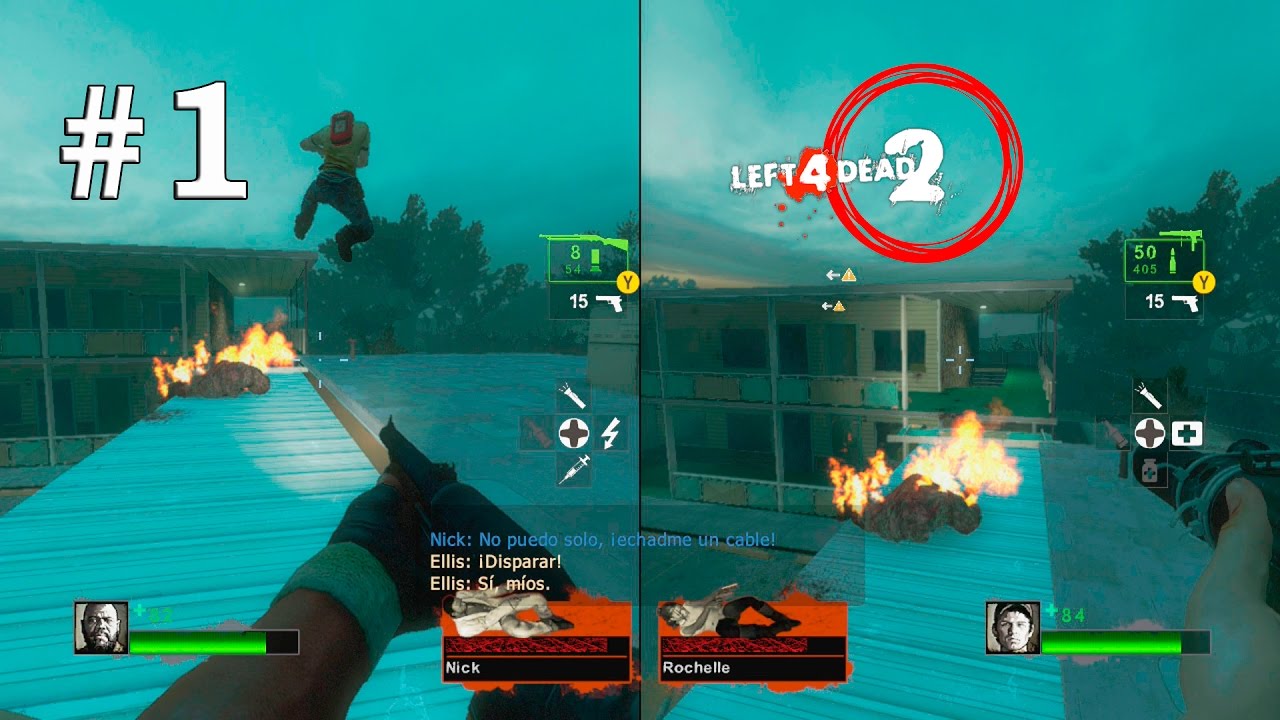 Left 4 Dead 2 - (Dark Carnival Experto) mexirene y Farid Parte 1 - L4D2 Cooperativo Campaña