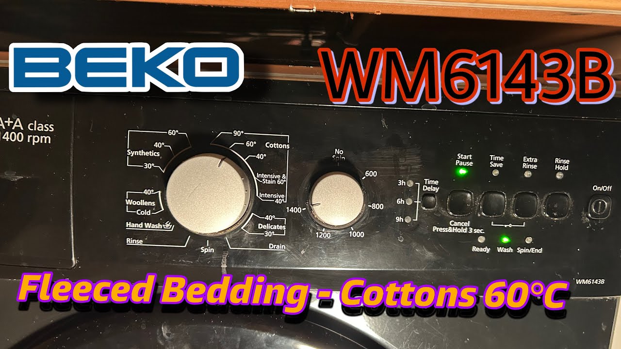Beko WM6143B - Cottons 60ºC with Fleeced Bedding!