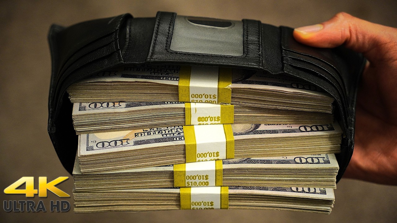 This Is What $50,000 Cash Looks Like In A Wallet (In 4K) ft. RealAged® Prop Money | Attract Wealth