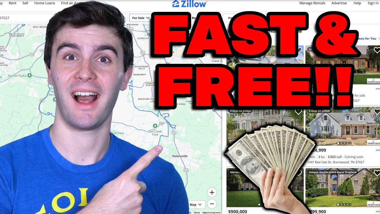 How To Find Wholesaling Real Estate Deals For FREE with Zillow