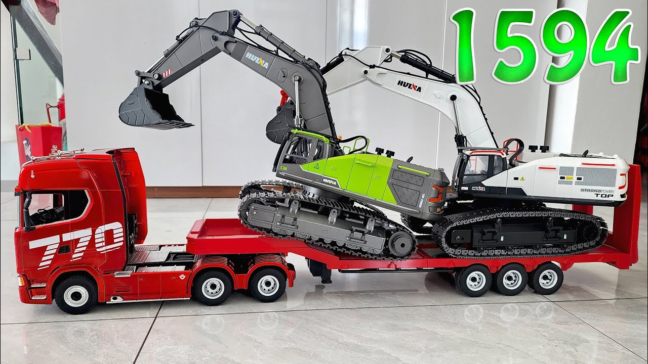 Review Máy Xúc HUINA 1594 – Trục Vít, Bánh Xích Kim Loại, Giá Có Xứng Đáng?