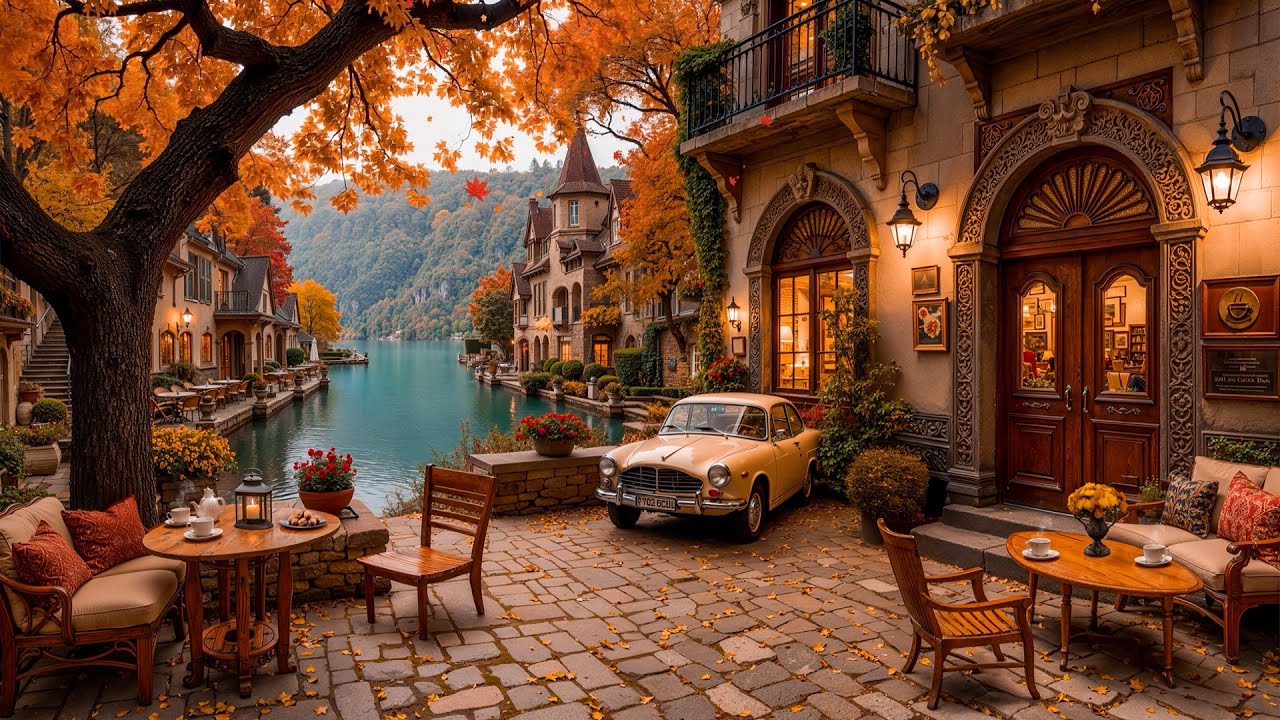 Happy October Jazz Music at Cozy Coffee Shop Ambience 🍂 Relaxing Autumn Jazz Music for Studying