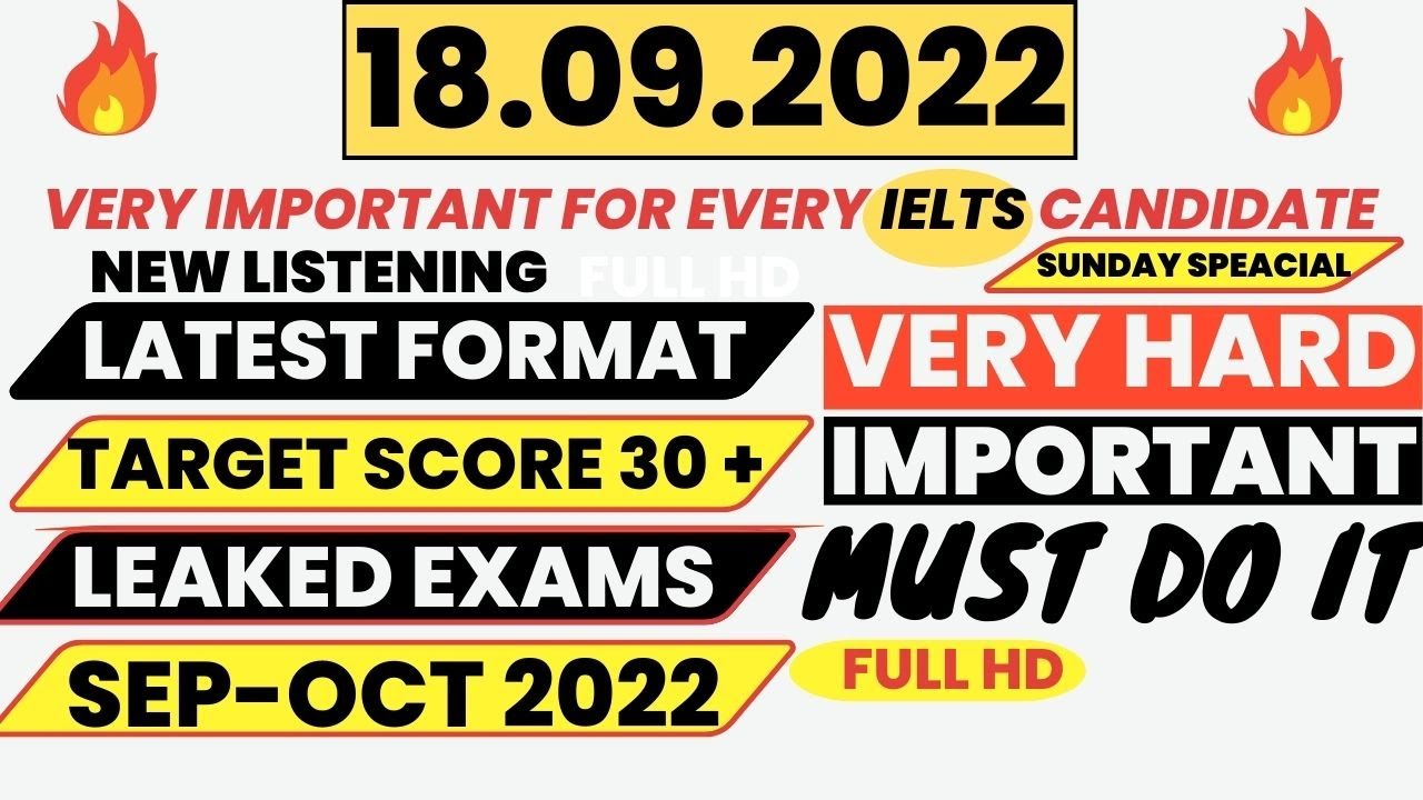 IELTS LISTENING PRACTICE TEST 2022 WITH ANSWERS | 18.09.2022 revision note ielts listening